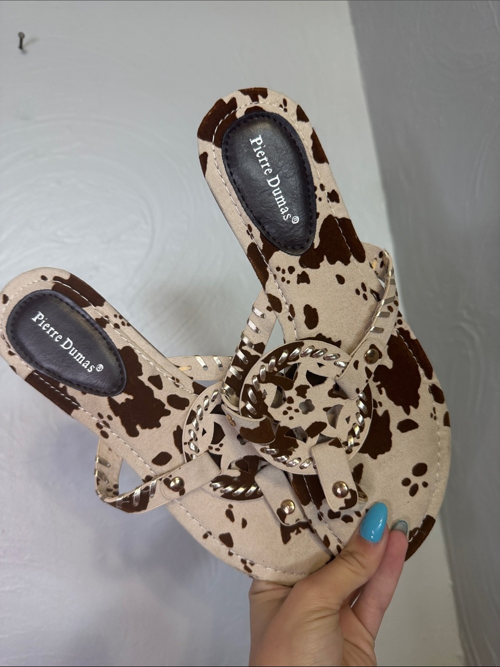 Pierre Dumas cow sandals